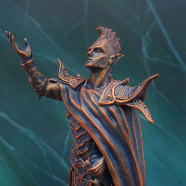 Figurine statue de Nérévar Indoril. . Prêt à être expédié. Un bon cadeau pour un fan de Morrowind.