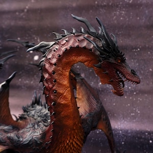 Dragon sculpture  Smaug to order . Handmade. Uniqu.figurine. Large dragon sculpture.