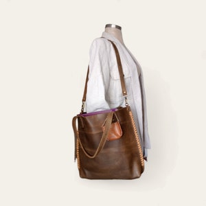 handmade leather tote bag for women large leather study bag ,free shipping