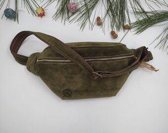 suede fanny pack