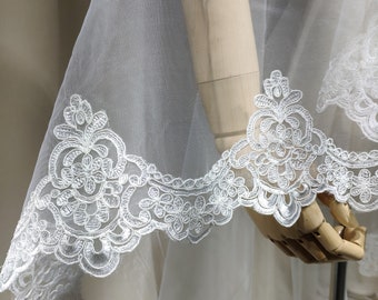 Nouveau style laine ivoire voile de mariée accessoires de mariage 260cm long voile de mariage sans peigne