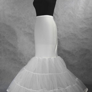 Grande Taille / Taille Standard Sirène Trompette Robe de Mariée Jupon Crinoline Jupon Complet en Ivoire / Blanc / Noir image 2