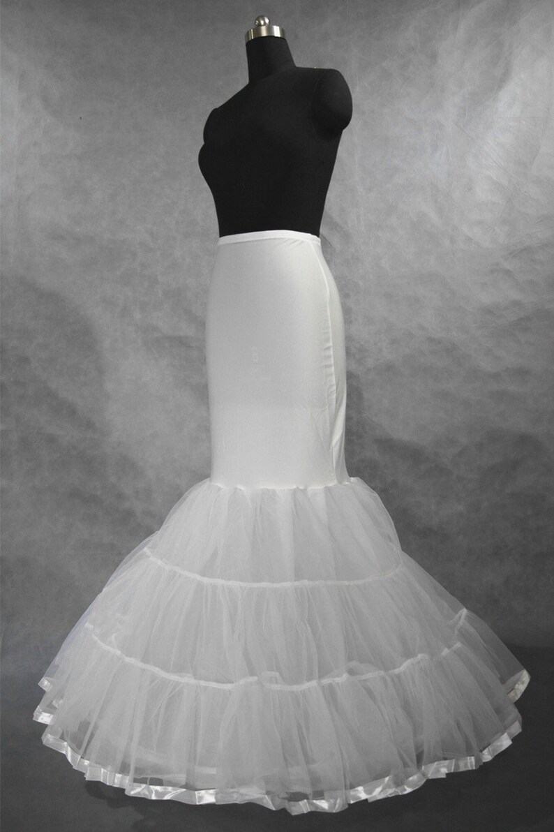 Grande Taille / Taille Standard Sirène Trompette Robe de Mariée Jupon Crinoline Jupon Complet en Ivoire / Blanc / Noir image 2