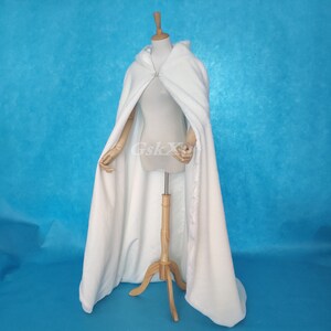 New Ivory Thick Cloak Hooded Full Faux Fur with Satin Lining Wedding Cape Bridal Cloak