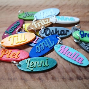 Pendant with name Zipper pendant Name pendant for zipper children's jackets, bags, pencil cases, backpacks, suitcases etc.