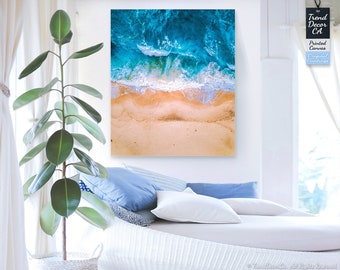 Breathtaking Seashore Canvas, Ocean Wave art, Beautiful Ocean Decor, Ocean Turquoise image, Romantic Beach Wall Art, Beach Large Canvas