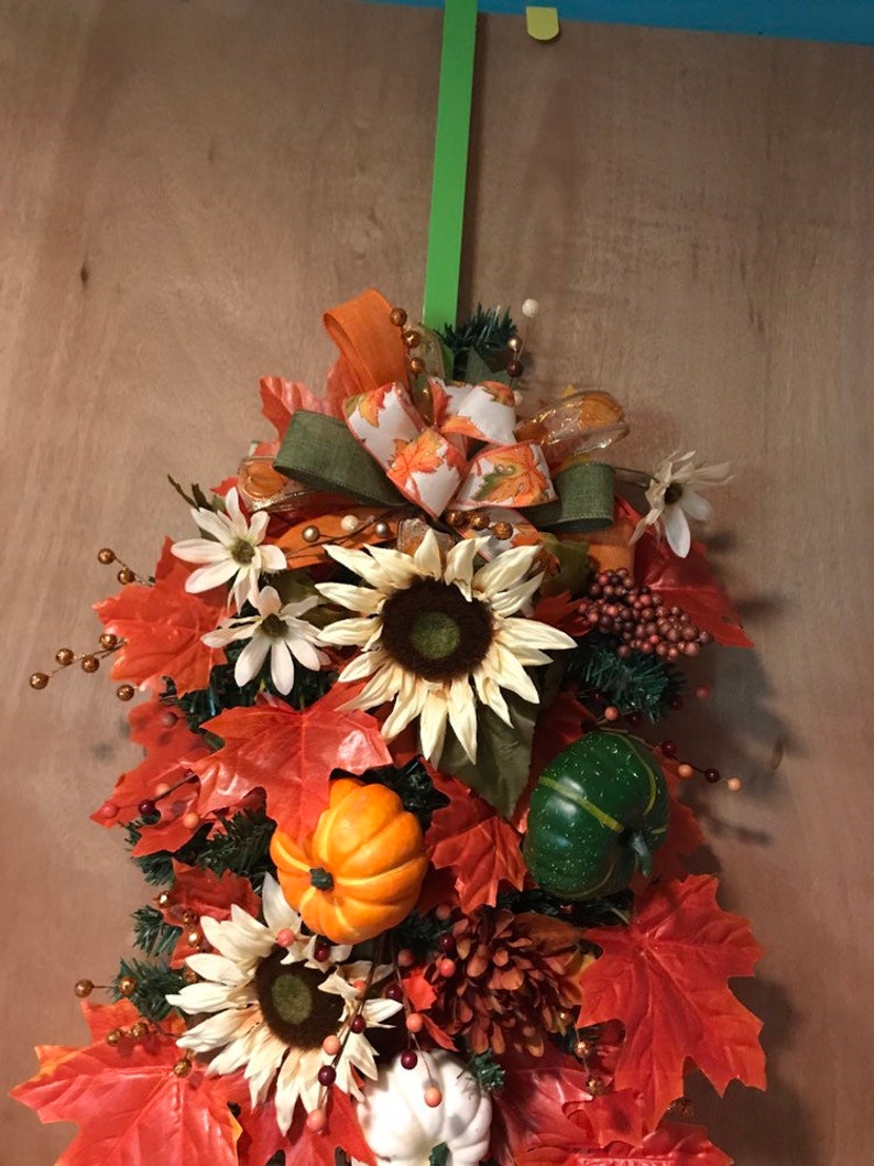 pumpkin swag Sunflower swag fall swag
