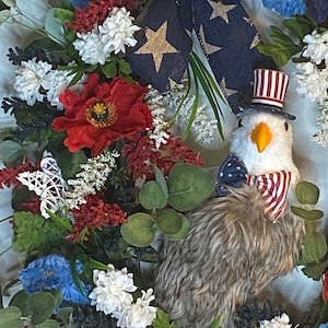 Bald Eagle patriotic wreath, Fourth of July wreath