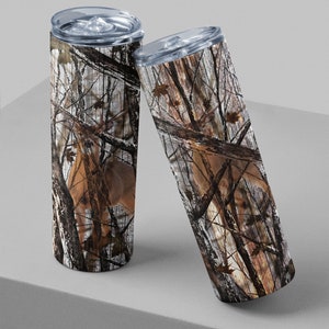 Deer hiding in the Woods with a Camo Background | 20 oz Skinny Tumbler Wrap | Digital Download | Sublimation image | png file