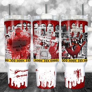 Killers Crime mit Blut | 40 oz Becher Design | Personalisiert | Digitaler Download | Sublimationsbild | png Datei