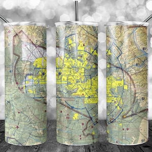 Flygkarta | 20 oz SKINNY Tumbler Design | Välj en flygplats | Personlig | Digital nedladdning | Sublimeringsbild | png-fil