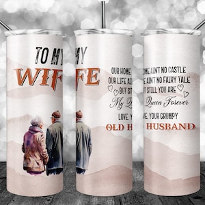 An meine Frau | 20 oz SKINNY Becher Design | Meine Königin für immer | Personalisiert | Digitaler Download | Sublimationsbild | png Datei