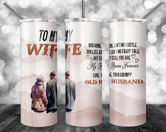 To my Wife | 20 oz SKINNY Tumbler Design | My Queen Forever | Personalized | Digital Download | Sublimation image | png file