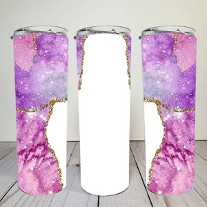 Pink Seamless Agate Galaxy | Pink Seamless Marble Agate Galaxy | 20 oz skinny tumbler | Sublimation | PNG