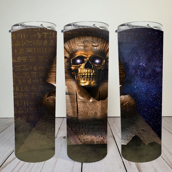 Mummy | Pharaoh | Egyptian | Digital Download | Sublimation | 20 oz Skinny Tumbler | Waterslide | PNG