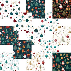 Christmas Seamless Ornament Backgrounds | 20 oz skinny tumbler | Digital Download | Waterslide | Sublimation | PNG Files