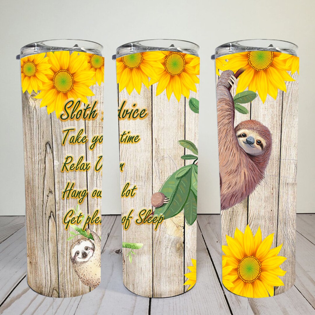 Sloth | Digital Download | 20 Oz Skinny Tumbler | Sublimation ...