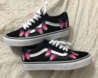 butterfly checkered vans