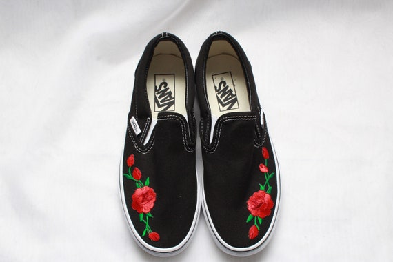 vans slip on with rose