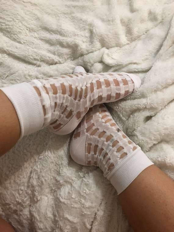 Calcetines blancos calcetines divertidos calcetines de mujer