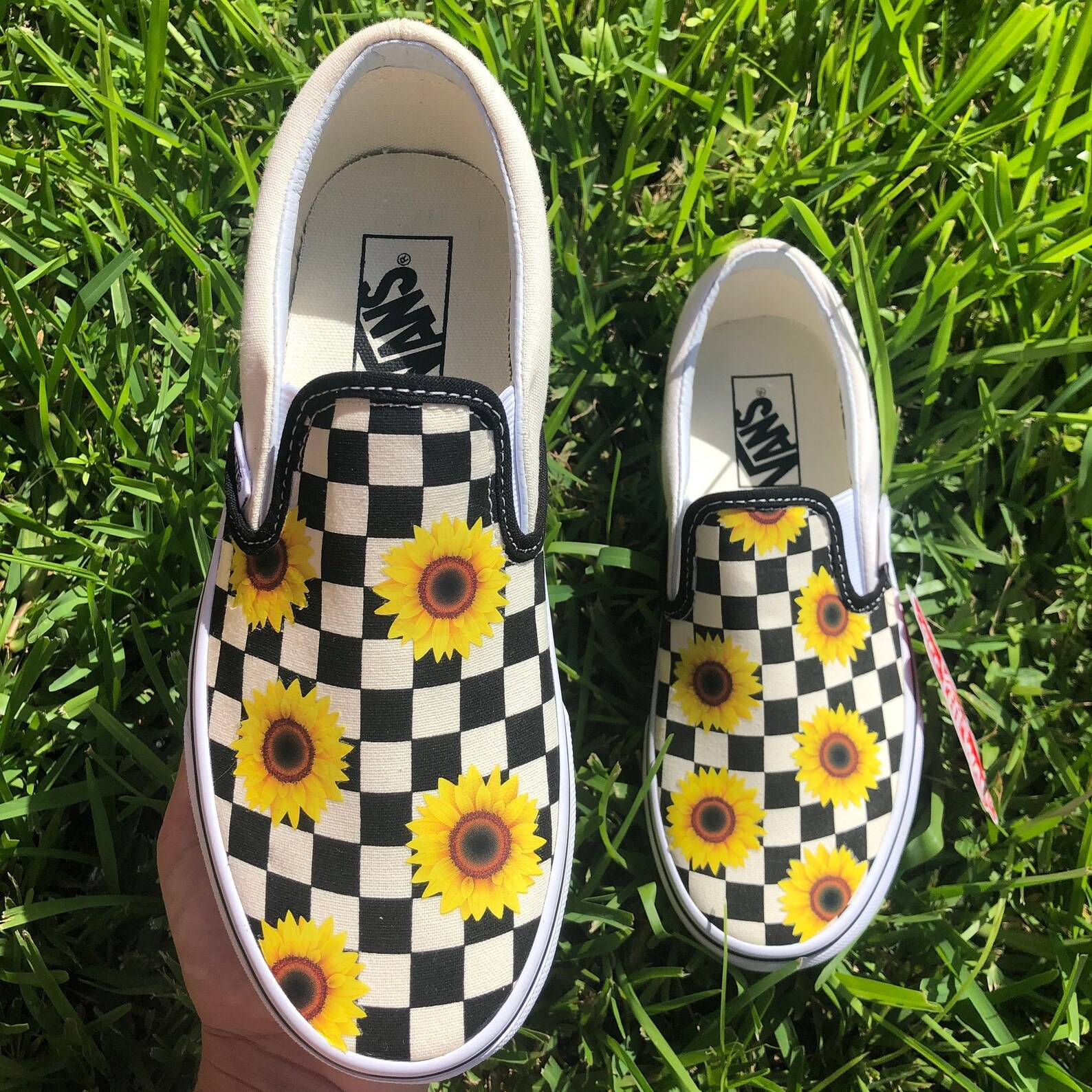 vans checkerboard sunflower