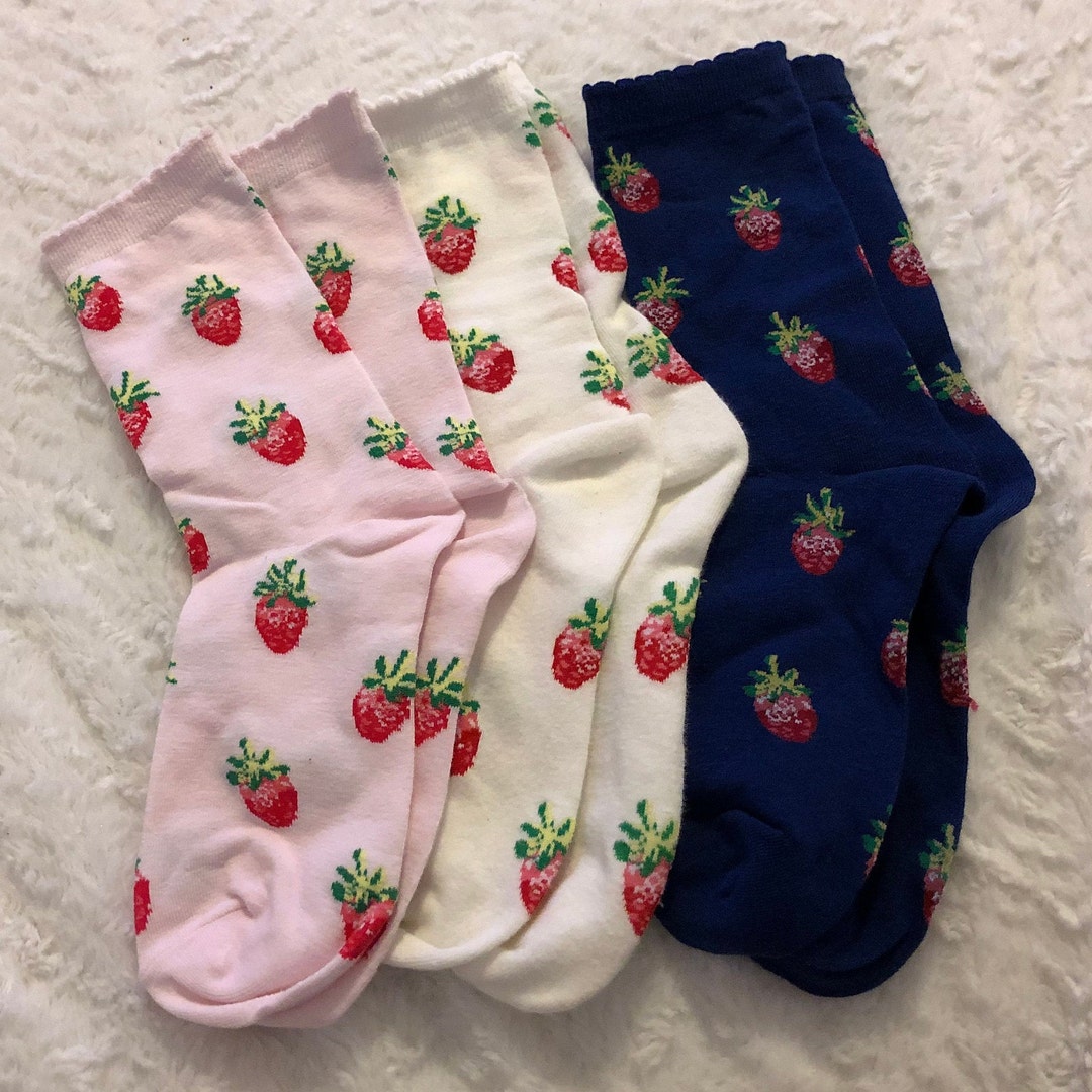 Strawberry Socks Woman Socks Cute Azz Socks Gift for Her - Etsy