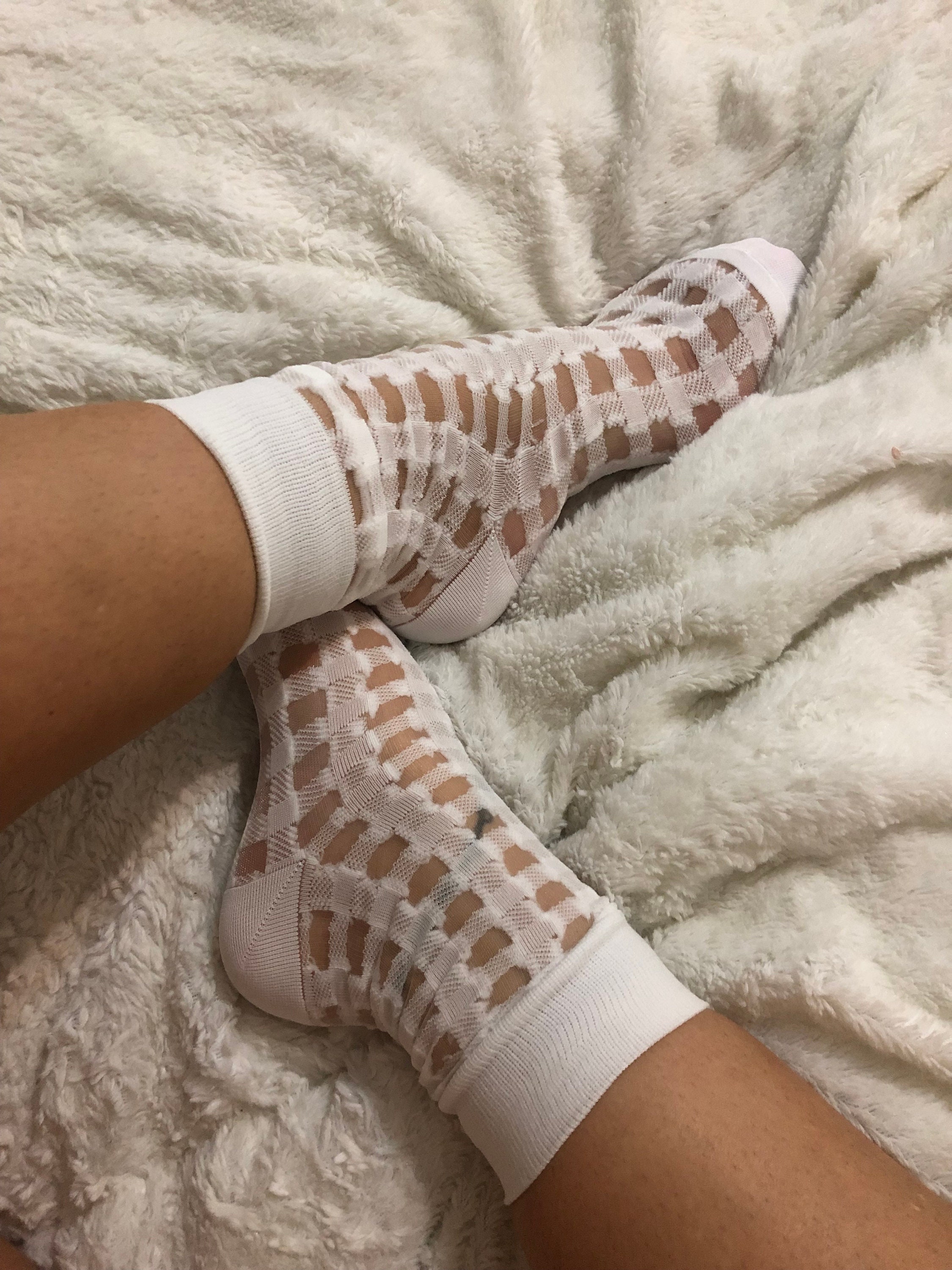 Calcetines blancos calcetines divertidos calcetines de mujer navidad regalo  calcetines frescos pie fetiche calcetín fetiche calcetines de verano -   México