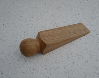 Solid oak door stop / wedge handmade in the UK