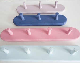 Colourful Wooden Shaker Style Coat Hooks available in a variety of colours and sizes handmade in UK