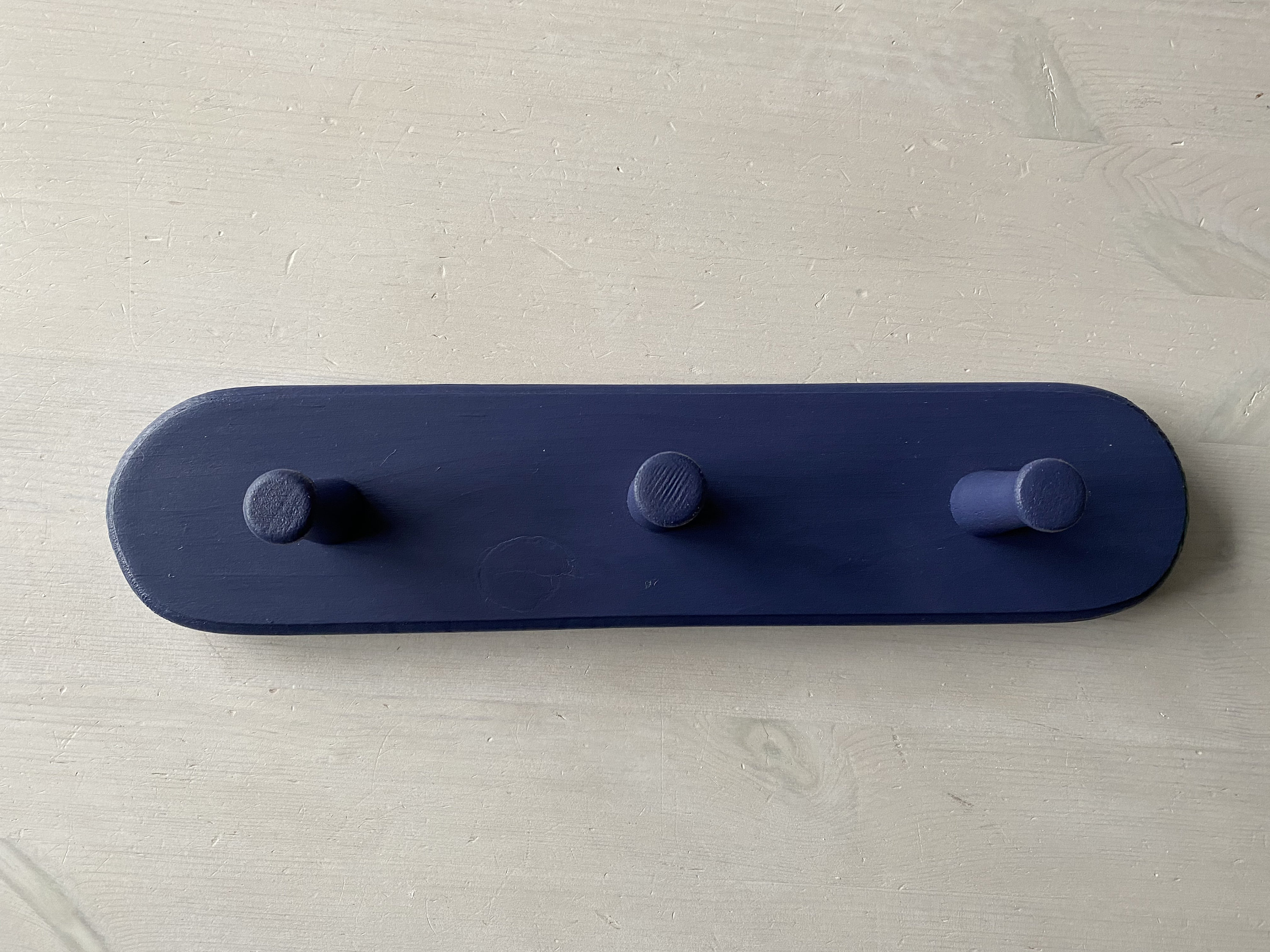 Shaker Style Wooden Coat Hooks Finished in Navy Blue with 3 Etsy
