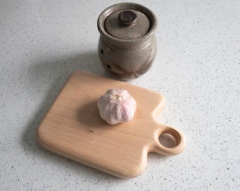 Small Handmade Wooden Chopping Board with Handle