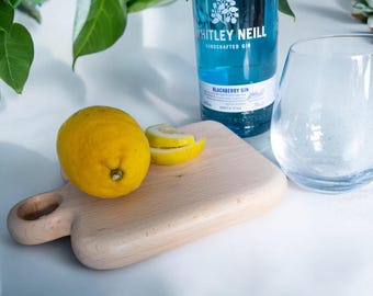 Small Wooden Chopping Board with Handle. Handmade in UK.