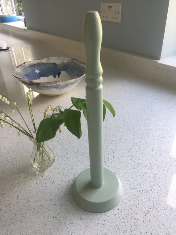 Wooden Kitchen Roll Holder With Laurel Green Satin Finish Etsy