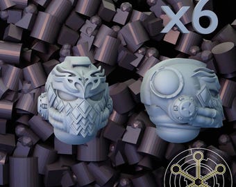 6x Dragon Knight Heads A