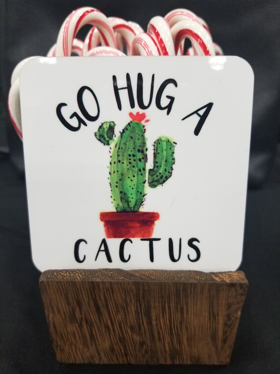 Go Hug A Cactus Coaster