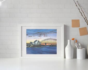 Impresión del puerto de Sídney de 8,5" x 11"