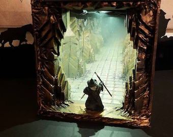 Infinity cave and sorcerer , depth , Handmade , 3D , Best gift