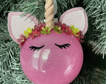 Personalized Unicorn Ornament