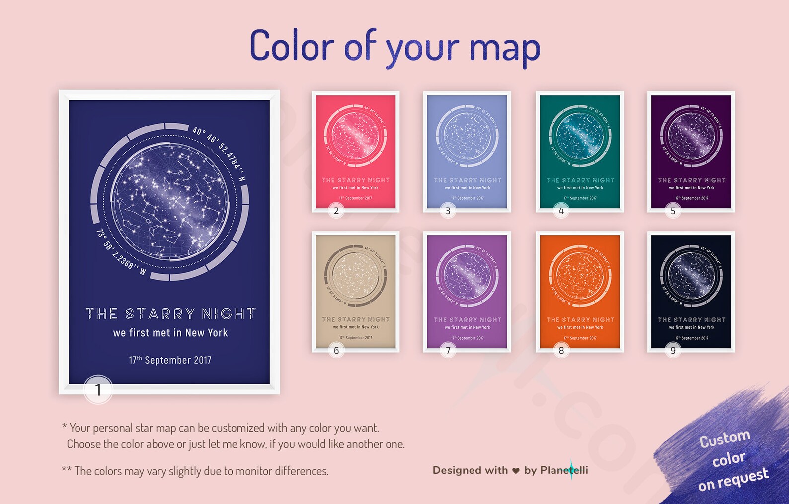 Personalized star map printable star map by date custom etsy