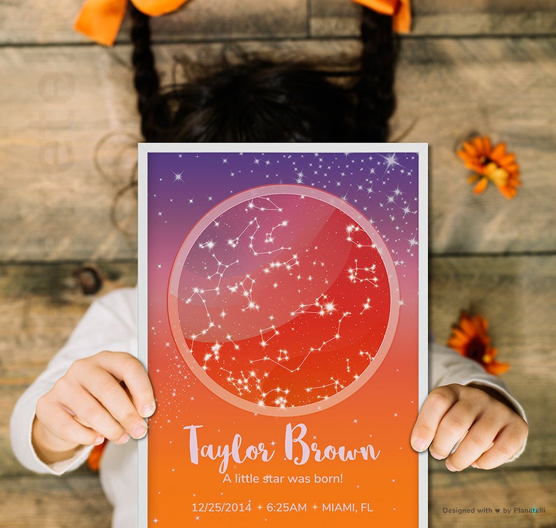 Day You Were Born Printable Star Map Sky Map Star Map Gift Etsy