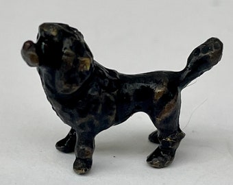 Miniature Antique Austrian Vienna Cold painted Bronze Black Poodle Dog