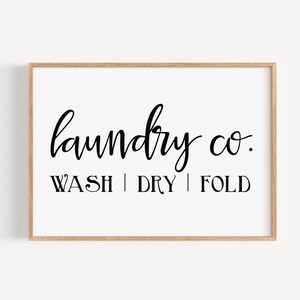 Laundry Room Print, Laundry Room Wall Art, Typography, Wash Dry Fold Print, Laundry Room Wall Decor, Printable Wall Art, INSTANT DOWNLOAD.