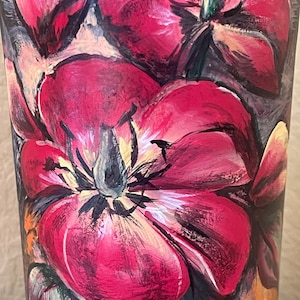 Colorful Flowers/Hand Painted Bottle
