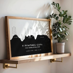 Welsh 3000s Challenge Print: Snowdonia Mountains Art