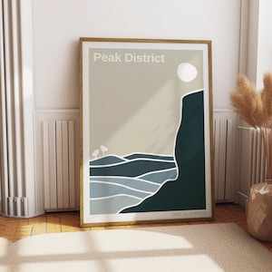Stanage Edge Peak District Print: Minimalist National Park Art