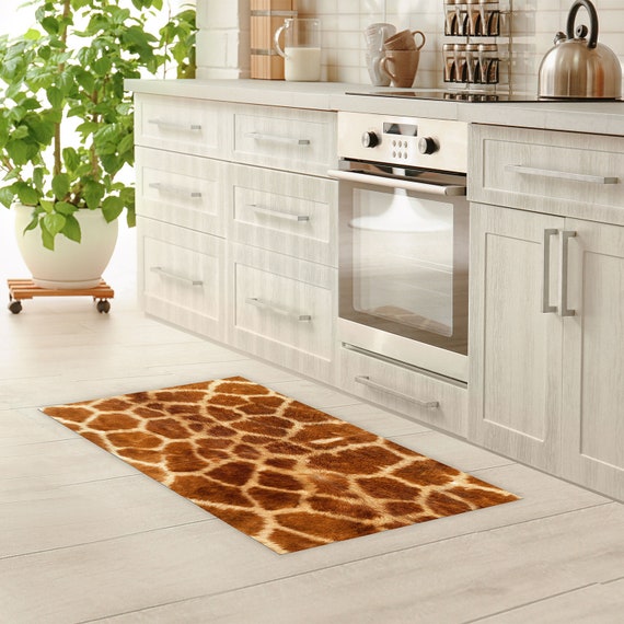 Vinyl Floor Mat Linoleum Rug Giraffe Kitchen Bath