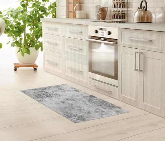 Vinyl Floor Mat Linoleum Rug Marble Vinyl Kitchen Rug Bath Mat Etsy