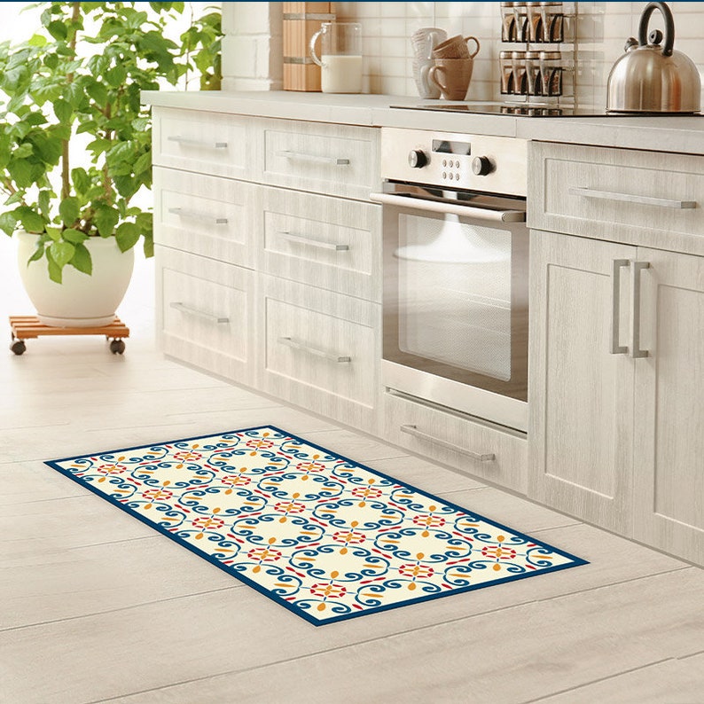 Vinyl Floor Mat Linoleum Rug Pattern Tiles Seamless Vinyl Etsy