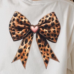 Coquette cheetah valentines bow png, Valentijnsdag boog png, cheetah bow png, be mine png, xoxo png, coquette valentines png sublimatie