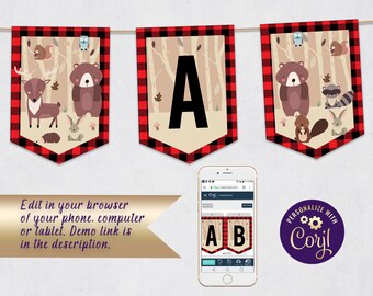 Lumberjack Banner, Woodland Banner, ID142